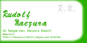 rudolf maczura business card